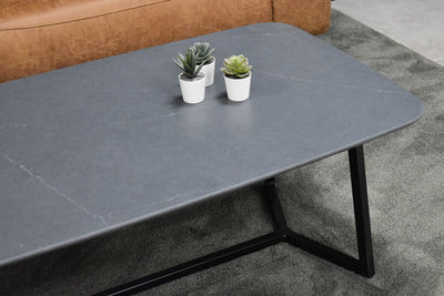 Salontafel Y-Poot Deens Ovaal Silestone Charcoal Soapstone - 140 x 70 cm