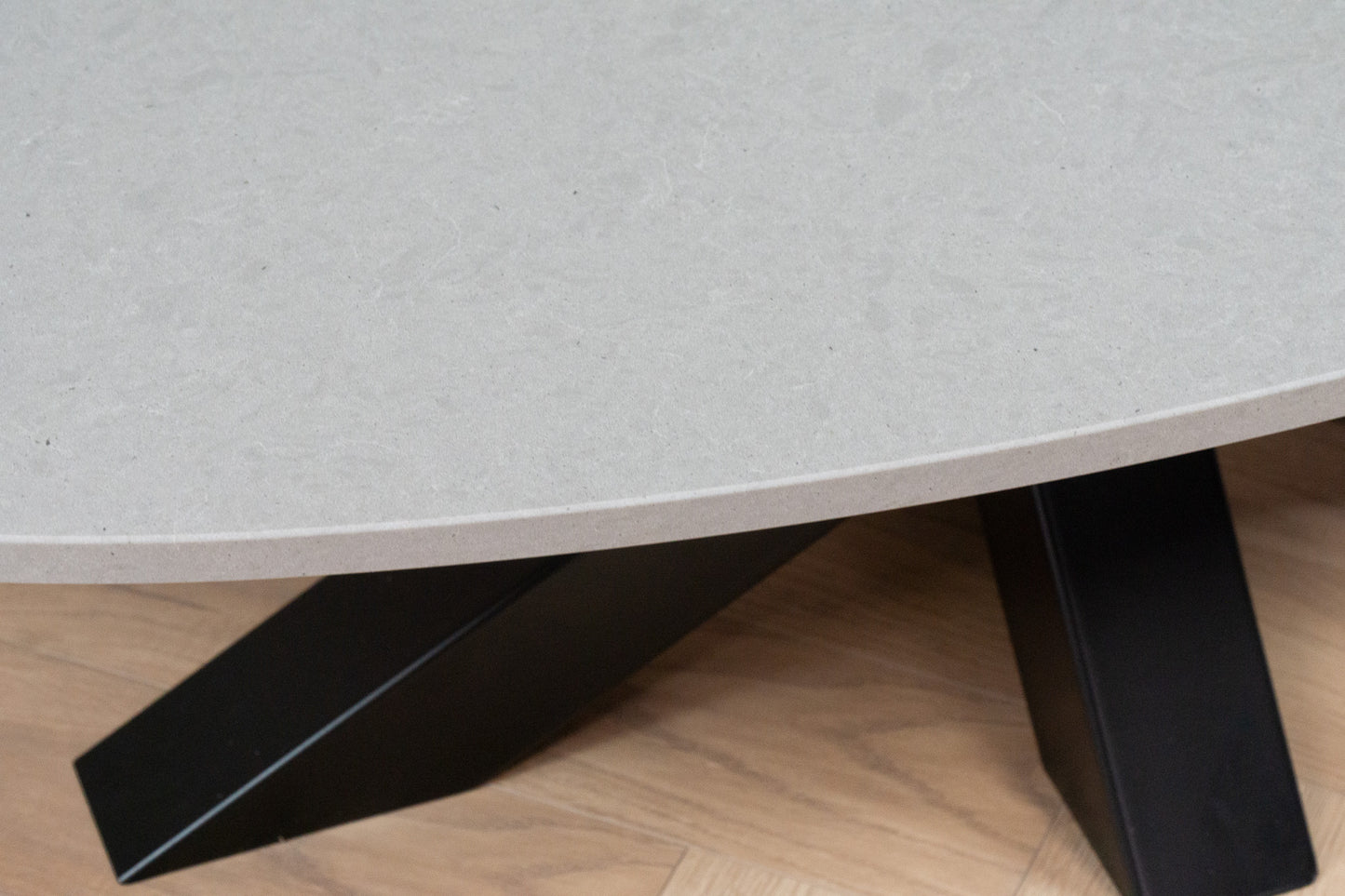 Salontafel Matrix Ovaal Beton Grey - 140 x 70 cm