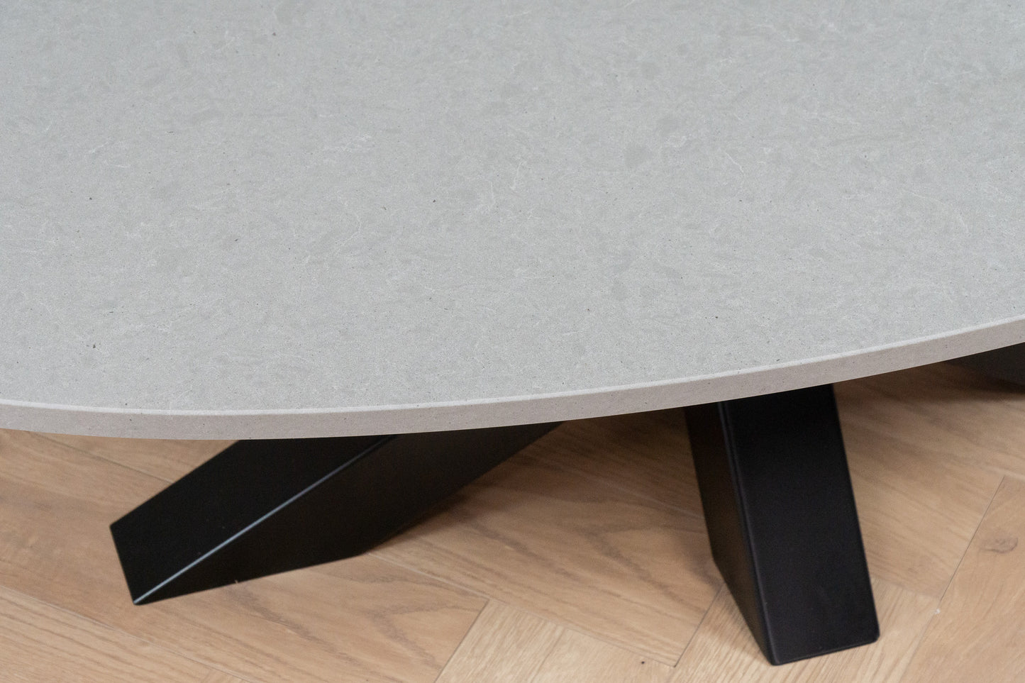 Salontafel Matrix Ovaal Beton Grey - 140 x 70 cm