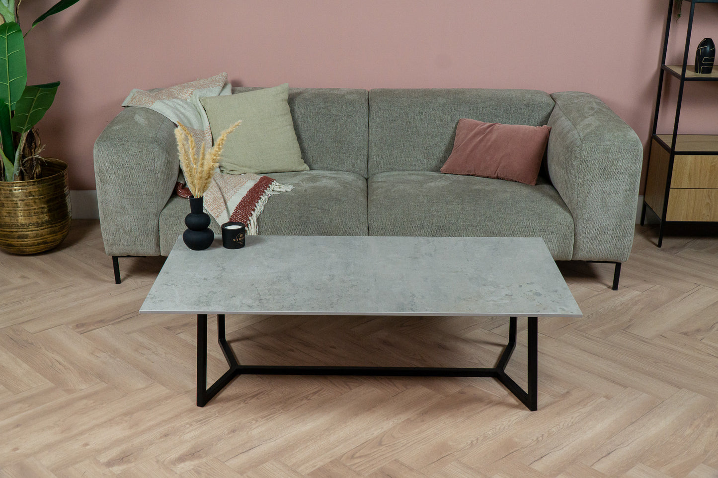 Salontafel rechthoek Y-leg Beton Silk - 140 x 70 cm