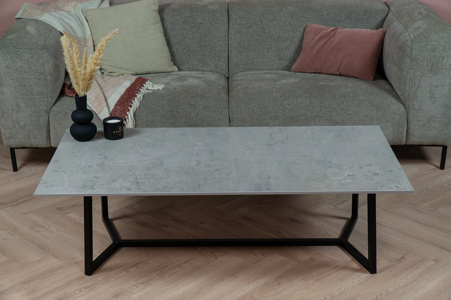 Salontafel rechthoek Y-leg Beton Silk - 140 x 70 cm