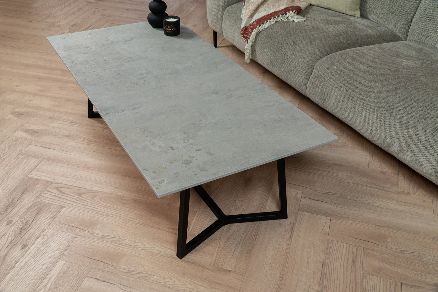 Salontafel rechthoek Y-leg Beton Silk - 140 x 70 cm