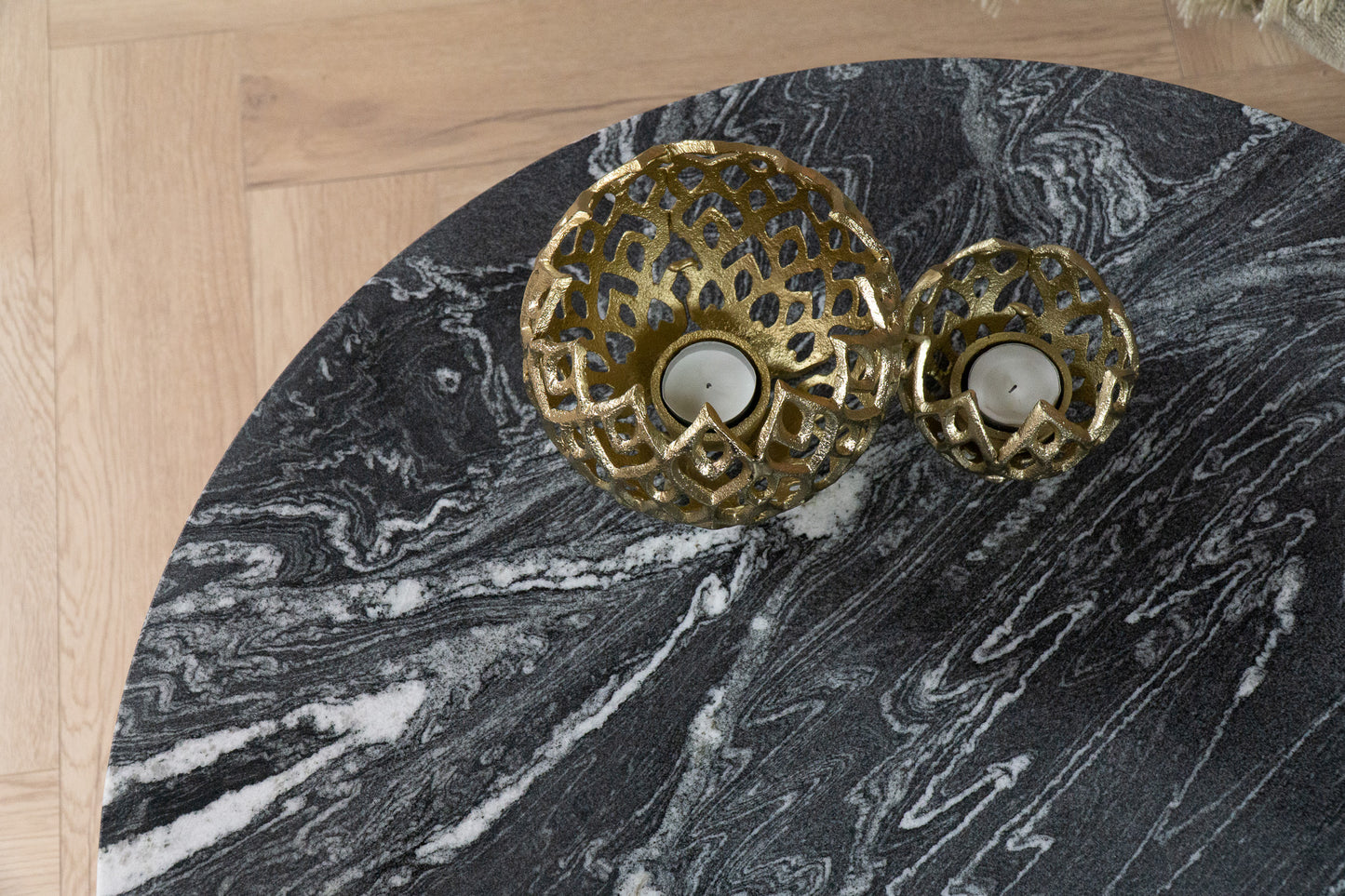 Salontafel Rond Black Beauty Tweedelig