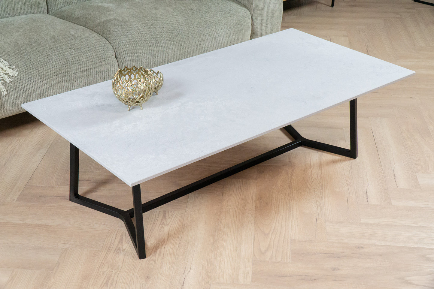 Salontafel rechthoek Y-leg Airy Concrete - 140 x 70 cm