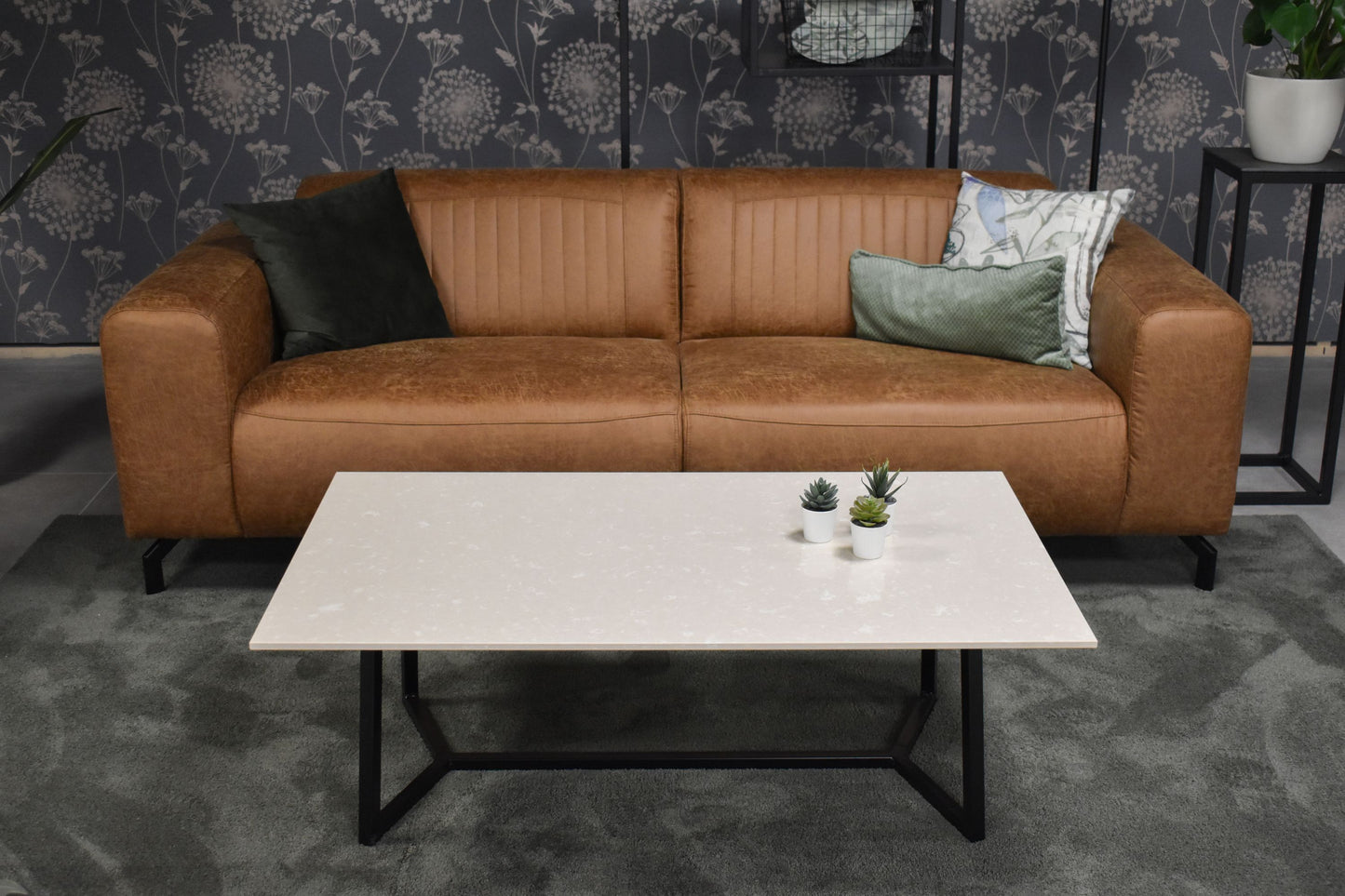 Salontafel rechthoek Y-leg Diresco Desert Silver - 120 x 70 cm