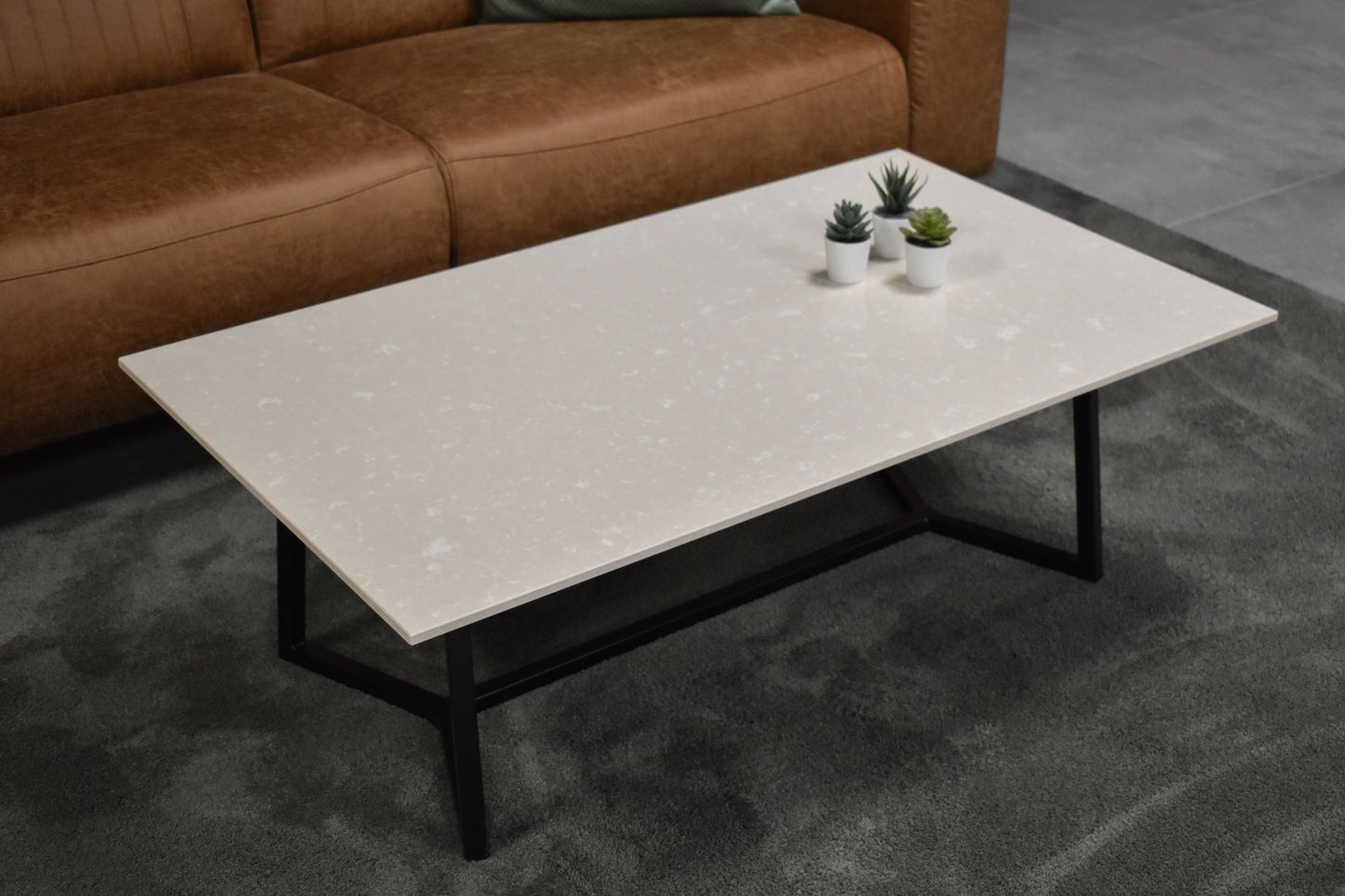 Salontafel rechthoek Y-leg Diresco Desert Silver - 120 x 70 cm