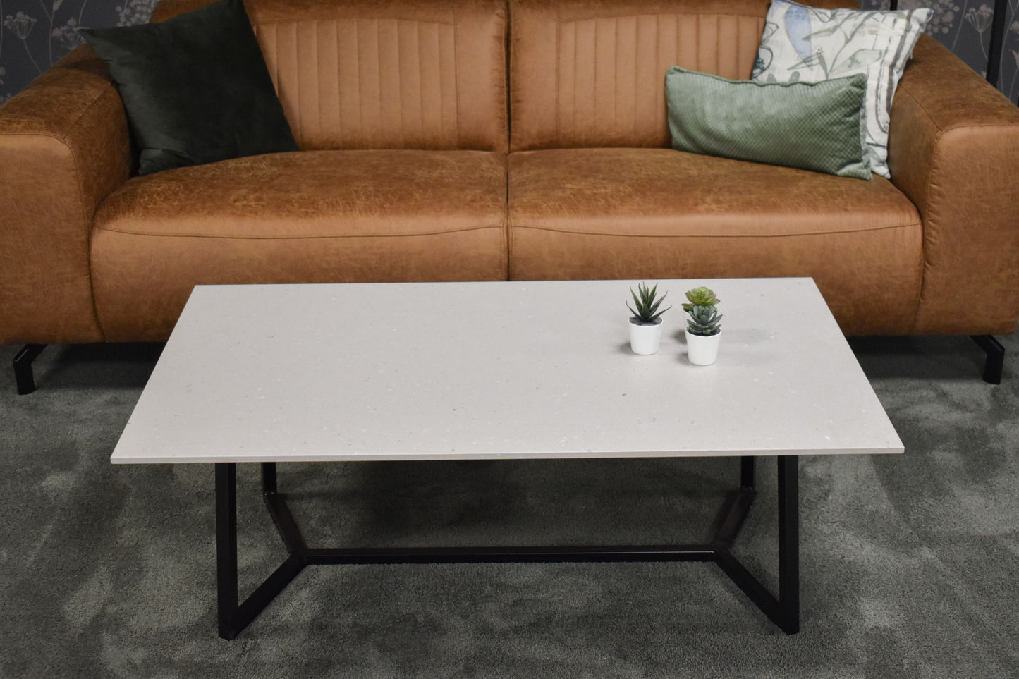 Salontafel rechthoek Y-leg Silestone Royal Reef - 120 x 70 cm
