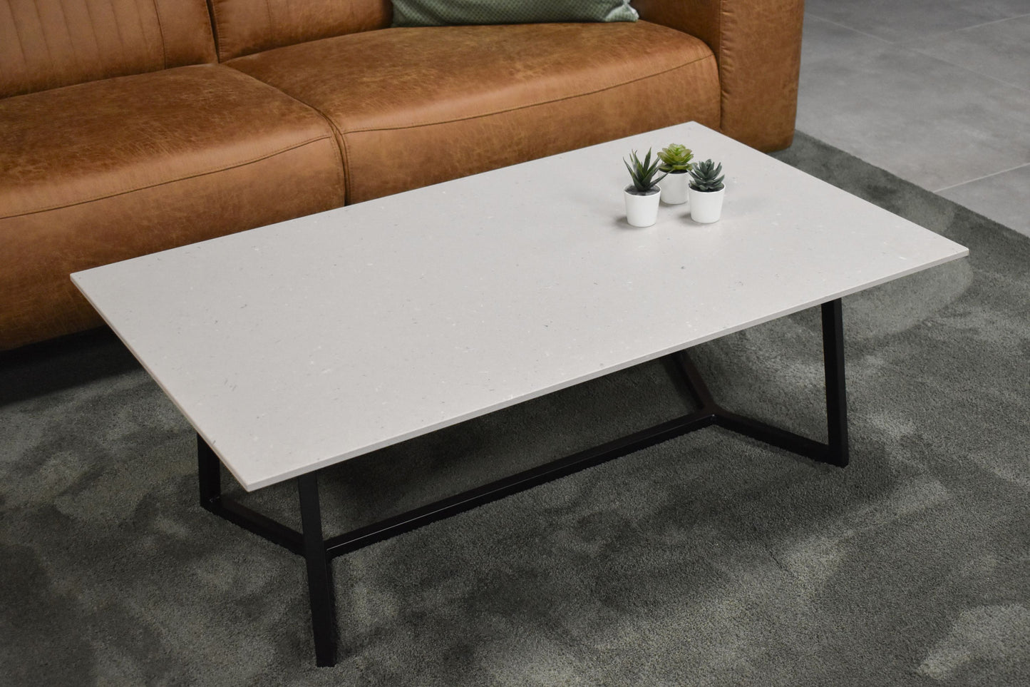 Salontafel rechthoek Y-leg Silestone Royal Reef - 120 x 70 cm