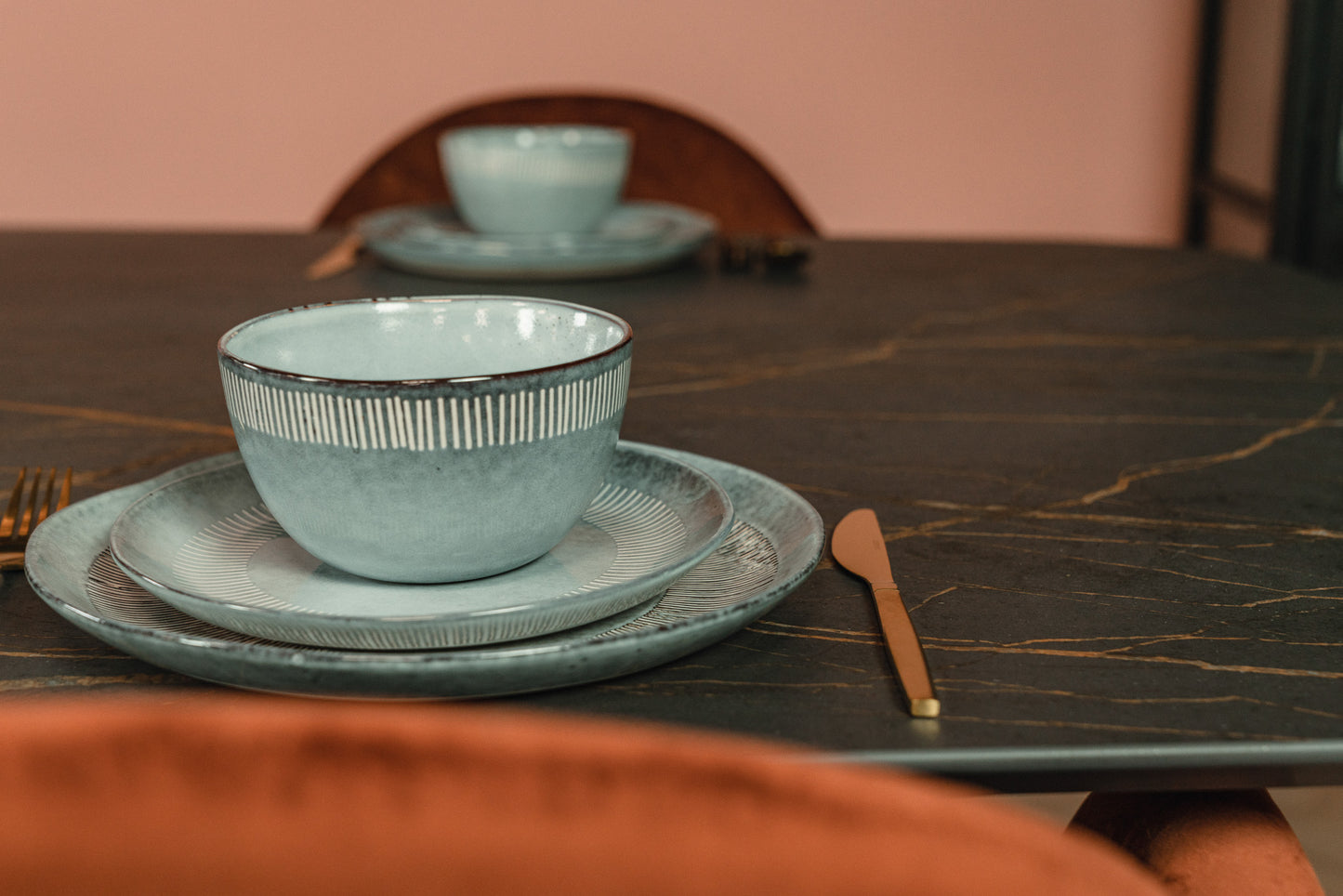 Detailfoto eettafel