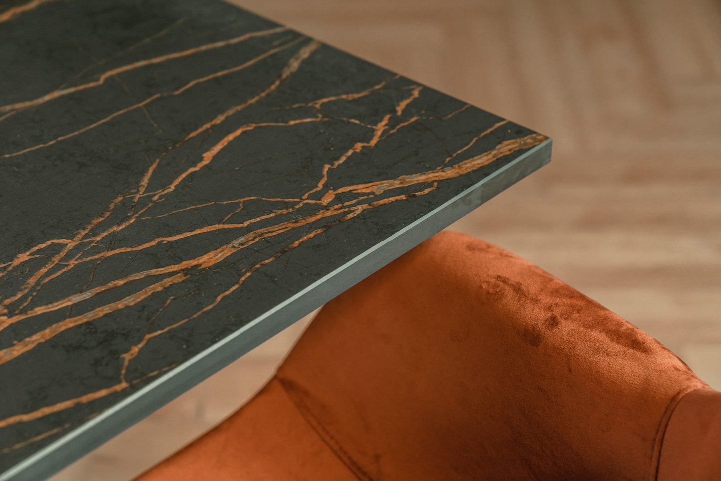 Detailfoto eettafel