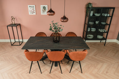 Eettafel Matrix Zwart Rechthoek Dekton Laurent