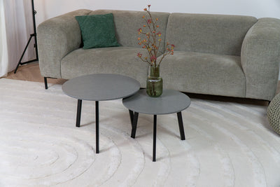 Salontafel Rond Belgian Buxy Grey Tweedelig