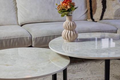 Salontafelset Rond 2-delig | Marazzi Taj Mahal Keramiek | Premium