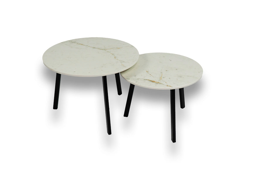 Salontafel set rond Abu Dhabi - ⌀ 50 + ⌀ 60 cm