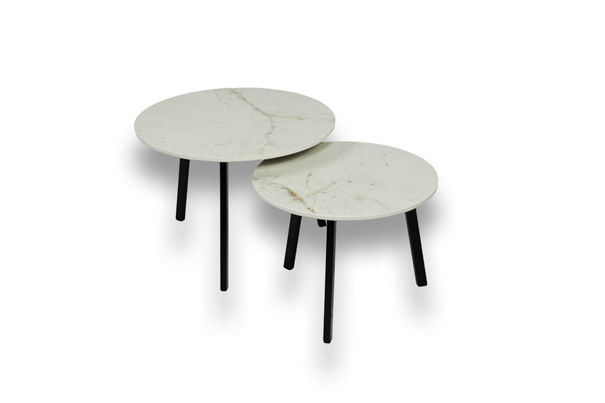 Salontafel set rond Abu Dhabi - ⌀ 50 + ⌀ 60 cm