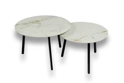 Salontafel set rond Abu Dhabi - ⌀ 60 + ⌀ 70 cm