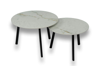 Salontafel set rond Abu Dhabi - ⌀ 50 + ⌀ 60 cm