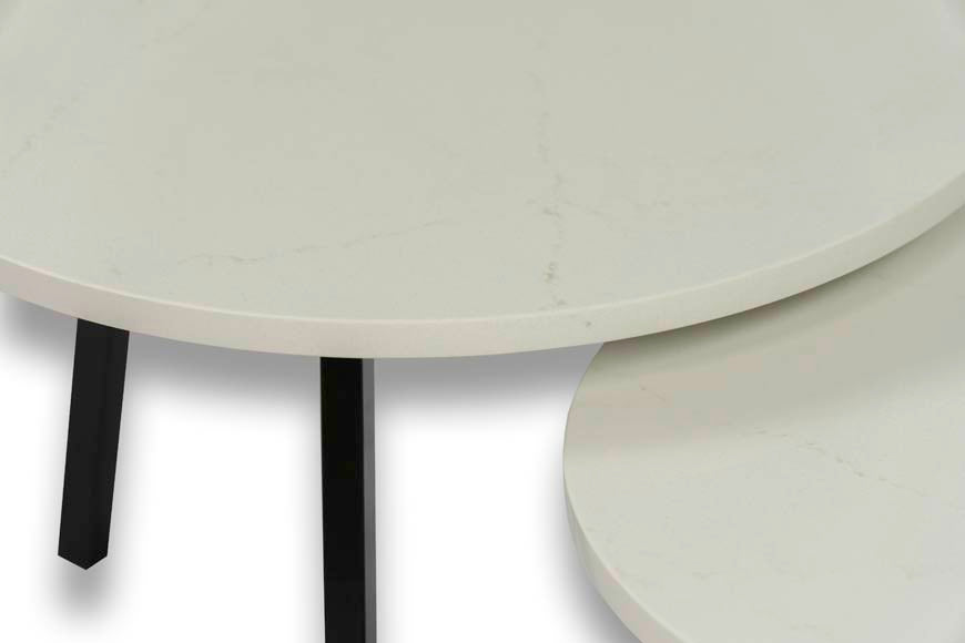 Salontafel Set Rond Aterra Blanca