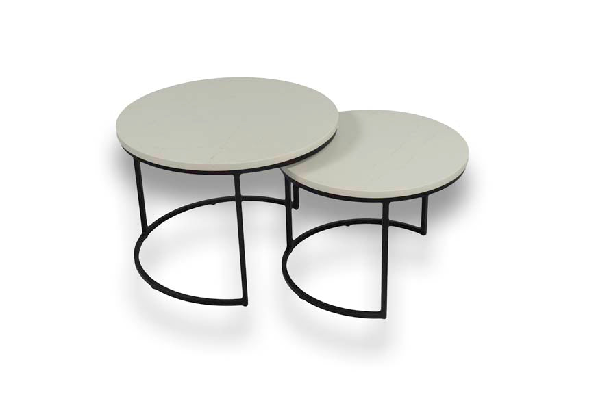 Salontafel Set Rond Aterra Blanca