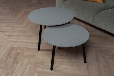 Salontafel Rond Belgian Fog Tweedelig