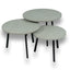 Salontafel Rond Beton Grey Silk Driedelig
