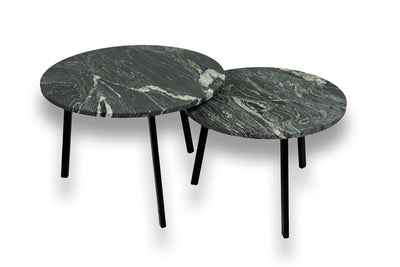 Salontafel set rond Black Fusion - ⌀ 60 + ⌀ 70 cm