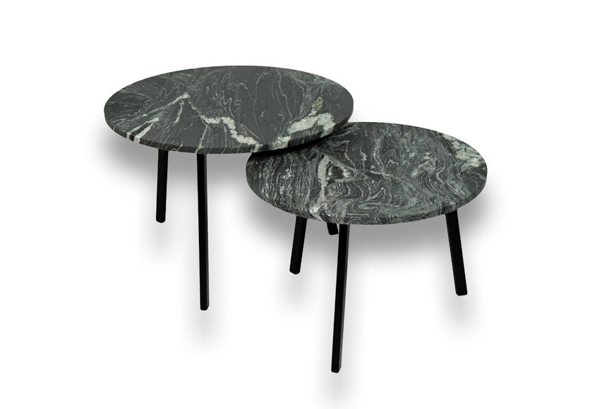 Salontafel set rond Black Fusion - ⌀ 60 + ⌀ 70 cm