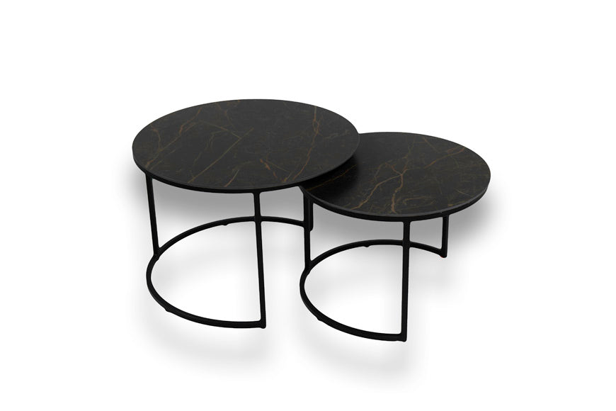 Salontafel set rond Deluxe Black Obsession