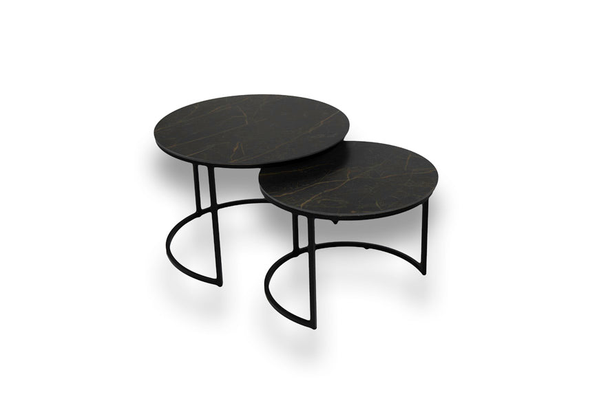 Salontafel set rond Deluxe Black Obsession