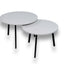 Salontafel set rond Blanco Zeus - ⌀ 60 + ⌀ 70 cm