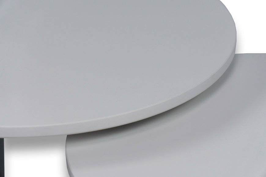 Salontafel set rond Blanco Zeus - ⌀ 60 + ⌀ 70 cm