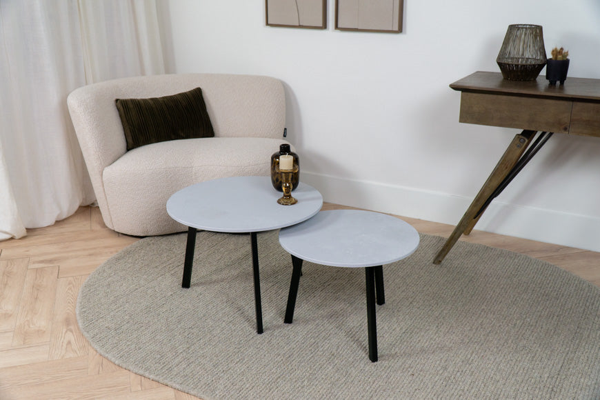 Salontafel Rond Airy Concrete Tweedelig