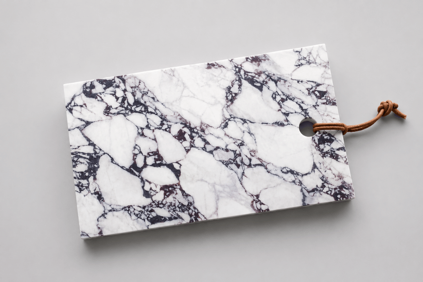Luxe composiet tapasplank Calacatta Viola met marmerlook