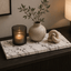 Luxe decoratie plateau van composiet met marmerlook voor interieur
