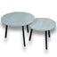 Salontafel Rond Carrara Marmer Tweedelig