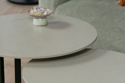 Salontafel set rond Premium Coral Clay - ⌀ 60 + ⌀ 70 cm