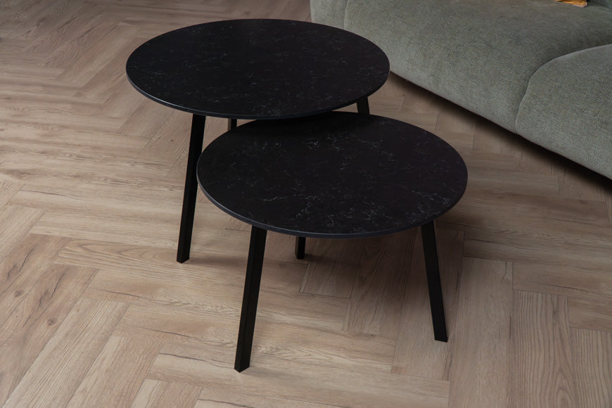 Salontafel set rond Corktown - ⌀ 60 + ⌀ 70 cm