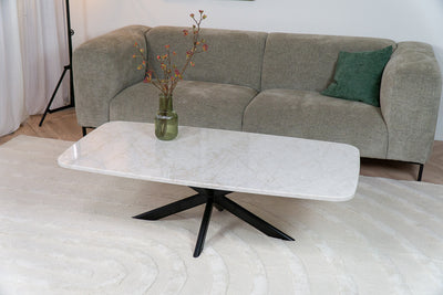 Luxe Deens ovale salontafel Glencoe in een modern industrieel interieur