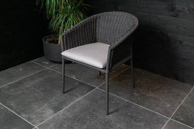 Tuinstoel | Fortuna comfortabele tuinstoel | Aluminium Charcoal mat | Jati&Kebon