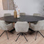 Luxe ovale eettafel keramiek Laurent Dekton met Matrix poot