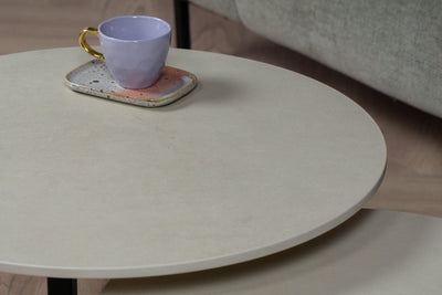 Salontafel set rond Premium Dekton Moone - ⌀ 50 + ⌀ 60 cm