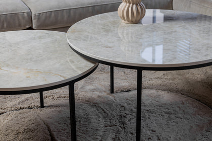 Salontafelset Rond 2-delig | Marazzi Taj Mahal Keramiek | Deluxe