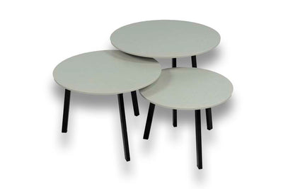 Salontafel set driedelig Novi Desert Silver - ⌀ 50 + ⌀ 60 + ⌀ 70 cm