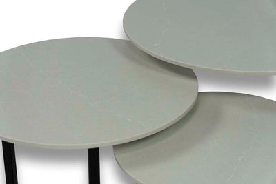 Salontafel set rond driedelig Premium Desert Silver - ⌀ 50 + ⌀ 60 + ⌀ 70 cm