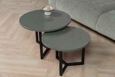 Salontafel Rond Belgian Buxy Tweedelig