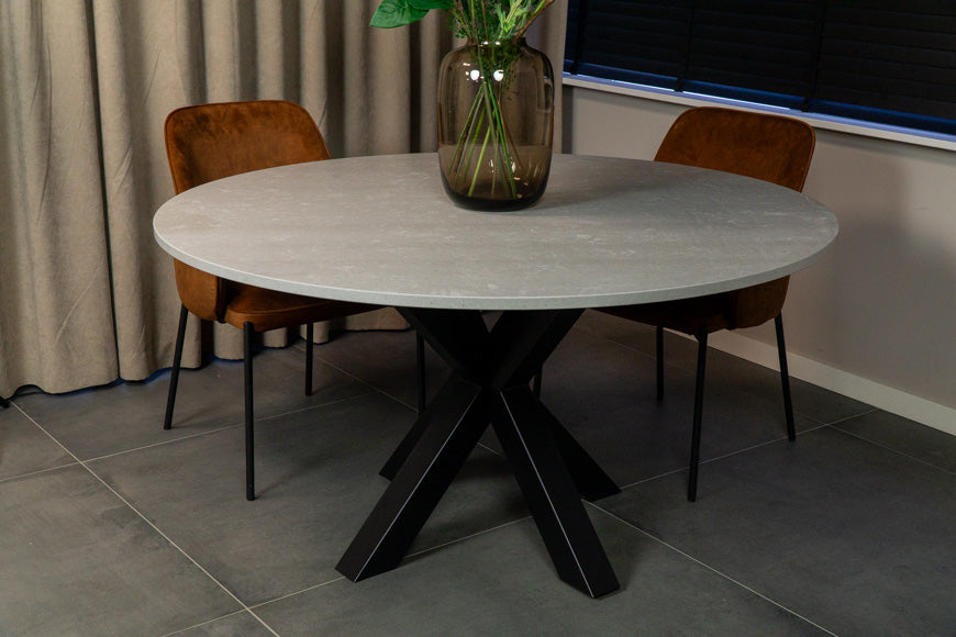 Eettafel Rond Beton Grey - ⌀ 120 / ⌀ 140 cm
