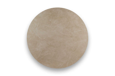 Gezellig dineren aan een ronde keramische design tafel