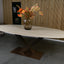 Eettafel Ovaal Travertino V-poot