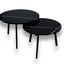 Salontafel set rond Et. Noir - ⌀ 60 + ⌀ 70 cm