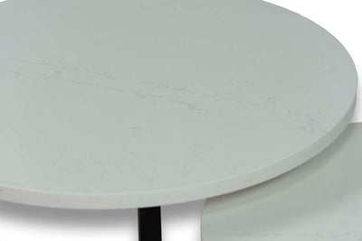 Salontafel set rond Premium Et. Statuario  - ⌀ 50 + ⌀ 60 cm